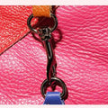 Women's Genuine Leather Splice Rivet Backpack - Stylish & Durable Shoulder Bag for School, Travel, & Daily Use