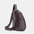 Anti - theft Slim Sling Bag for Men | Genuine Leather Crossbody Chest Bag