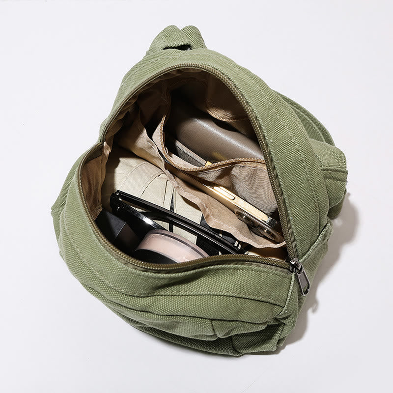 Women's simple canvas travel crossbody bag