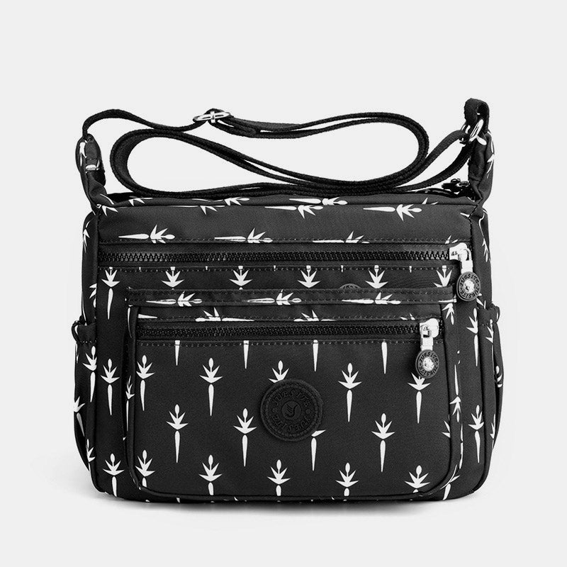 Large Capacity Waterproof Floral Crossbody Bag for Women – Stylish Shoulder Bag with Multiple Pockets