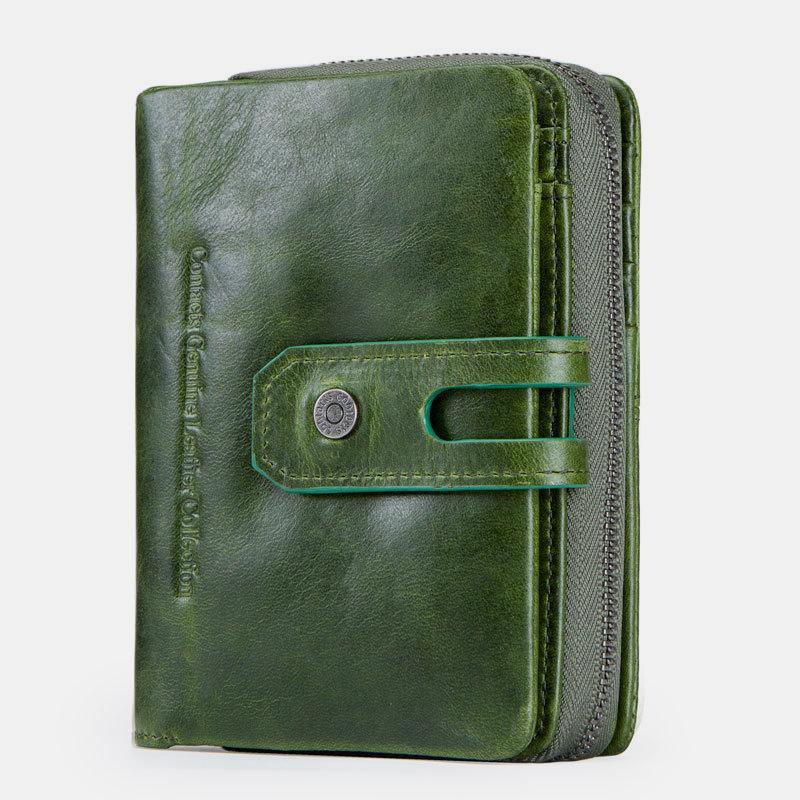 Women's genuine leather RFID anti-theft wallet