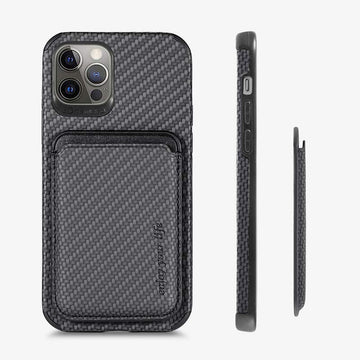 Magnetic iPhone wallet case with card holder