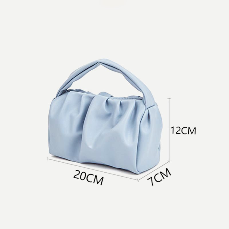 Soft PU Leather Dumpling Cloud Handbag – Women’s Top Handle Hobo Bag Clutch