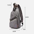 Canvas Sling Bag Crossbody Backpack – Casual Rucksack with USB Charging Port