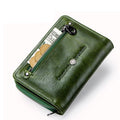 Genuine Leather Two Fold Multi - function Short Wallet