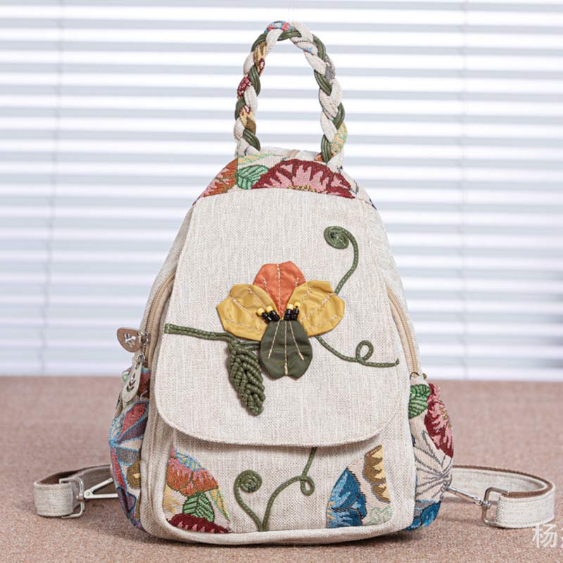 Multifunctional Large Capacity Floral Printed Canvas Backpack | Stylish & Practical for Travel, School, and Daily Use