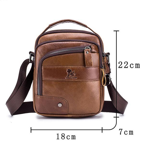 Genuine Leather Vintage Crossbody Bag for Men – Stylish Shoulder Bag