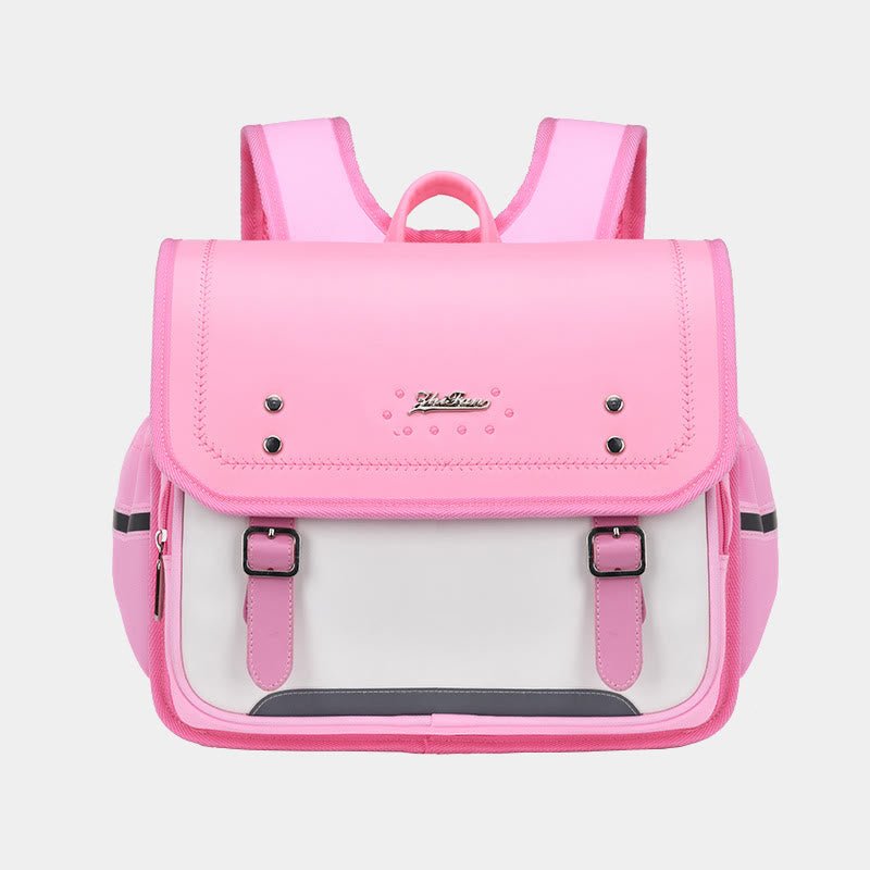 Reflective Girls & Boys School Backpack – Waterproof Faux Leather Kids Bookbag