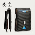 Minimalist Multi - Slot Bifold Card Holder RFID Blocking Wallet with Cash Clip