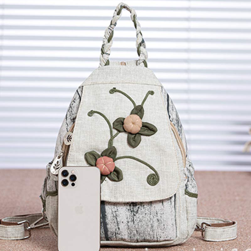 Multifunctional Large Capacity Floral Printed Canvas Backpack | Stylish & Practical for Travel, School, and Daily Use