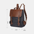 Vintage Leather Canvas Backpack for Men & Women – Travel Daypack, Unisex Rucksack