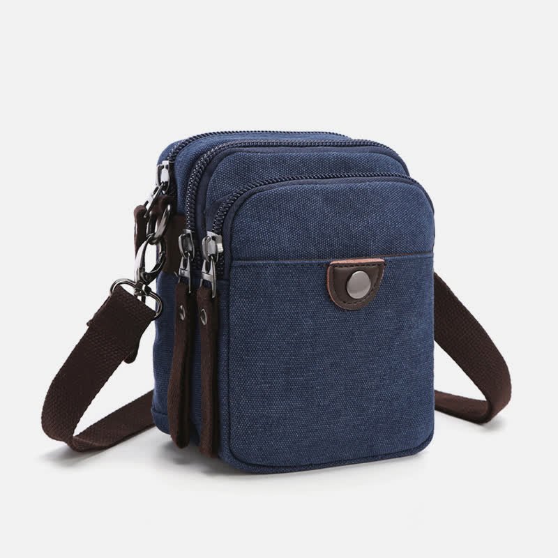 Belt Loop Holster Phone Purse - Small Canvas Crossbody Side Shoulder Bag