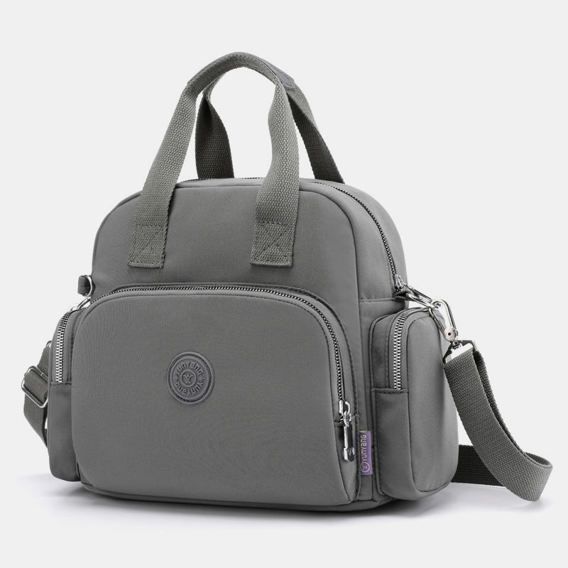 Women's 3-way nylon backpack with USB charging port