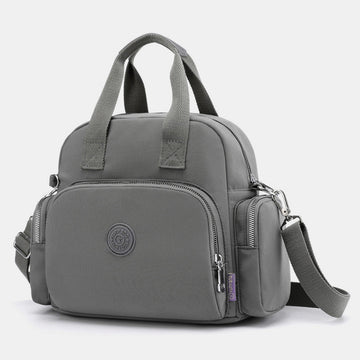 Women's 3-way nylon backpack with USB charging port
