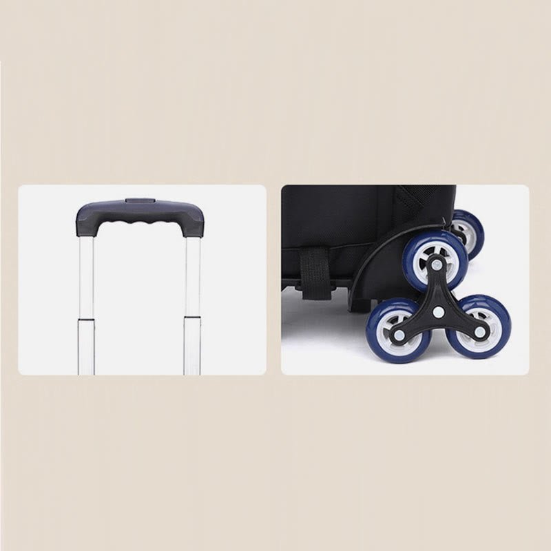 Rolling Wheels Backpack for Teens & Students – Multifunctional Travel Bookbag with Adjustable Straps