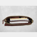 Messenger Bag for Men – Canvas Vintage Crossbody Handbag with Crazy Horse Leather, Casual Business Document Bag