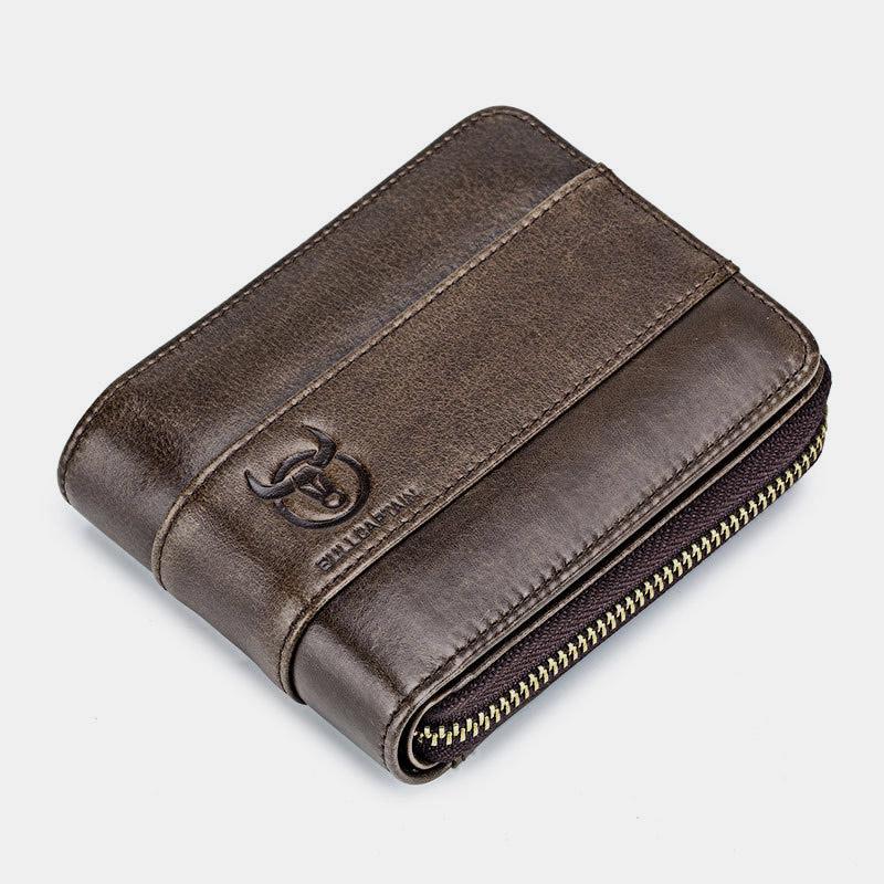 RFID Antimagnetic Vintage Genuine Leather Wallet