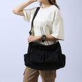 Multi - Pocket Canvas Crossbody Bag for Women | Retro Lightweight Shoulder Bag