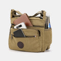 Men's vintage canvas messenger bag with S and L sizes