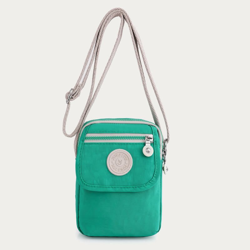Mini Crossbody Bag – Waterproof Nylon Simple Solid Color Shopping Bag