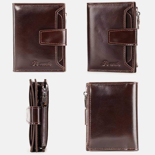 RFID Large Capacity Genuine Leather Multi - Card Wallet – Secure, Stylish, and Practical