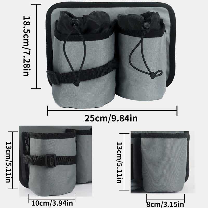 Portable Water Bottle Holder Pouch with 2 Bottle Pockets – Adjustable Carrier for Travel, Sports, and Daily Use