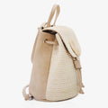 Women’s Straw Backpack – Summer Beach Woven Drawstring Handbag