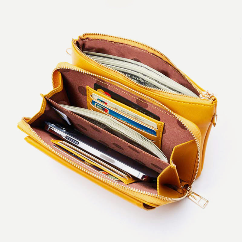 Women's small crossbody phone bag wallet with card slots