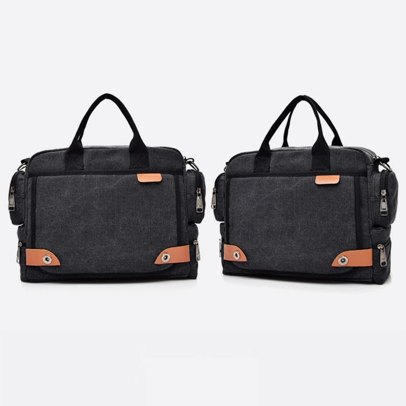 Messenger Bag for Men – Casual Canvas Multi - Pocket Crossbody Bag with Adjustable Strap