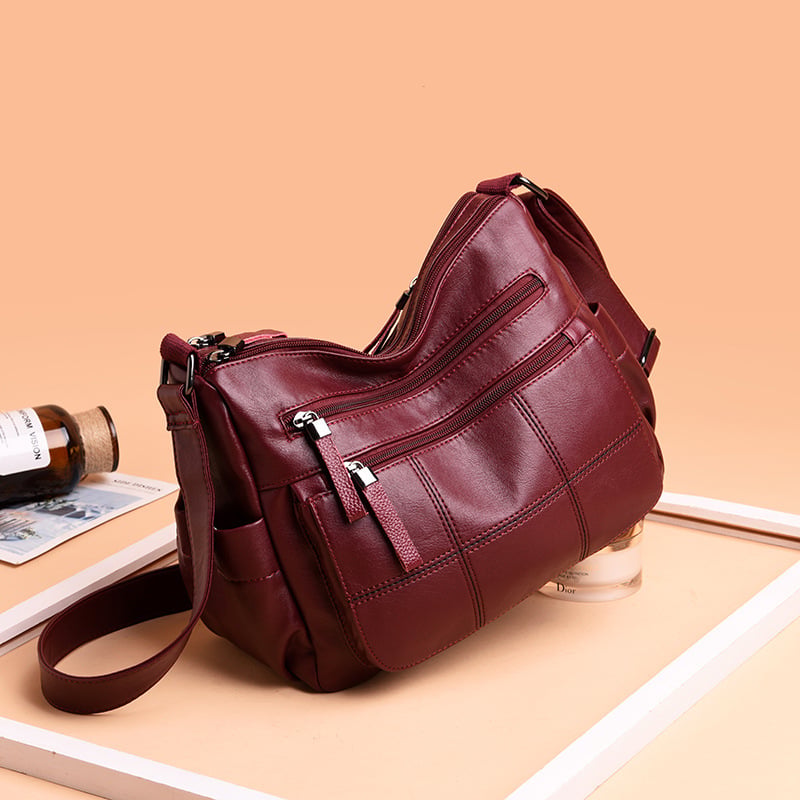 Women's soft leather shoulder bag