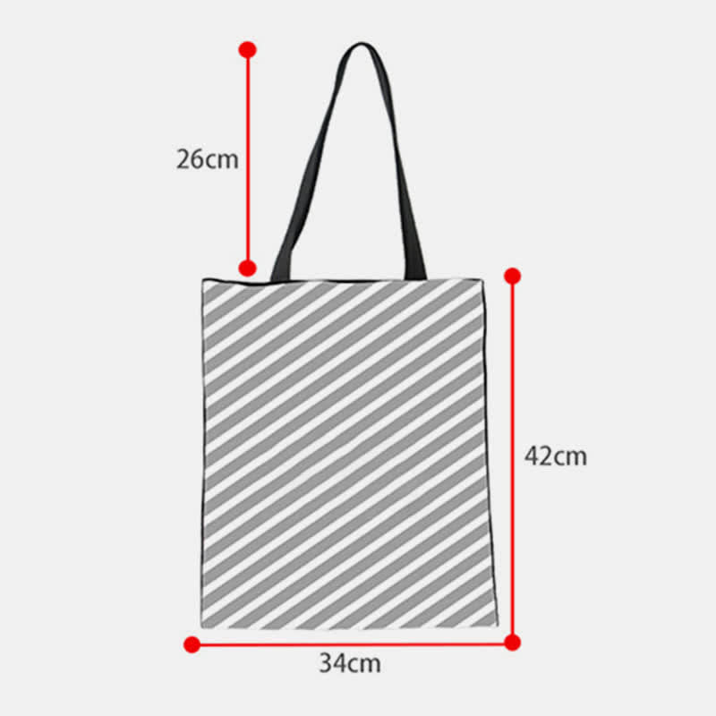 Unisex cute pet print reusable tote bag
