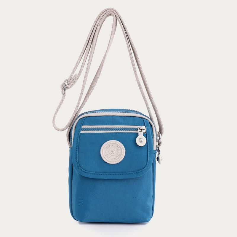 Mini Crossbody Bag – Waterproof Nylon Simple Solid Color Shopping Bag