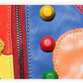 Women's Genuine Leather Splice Rivet Backpack - Stylish & Durable Shoulder Bag for School, Travel, & Daily Use