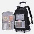 Rolling Wheels Backpack for Teens & Students – Multifunctional Travel Bookbag with Adjustable Straps