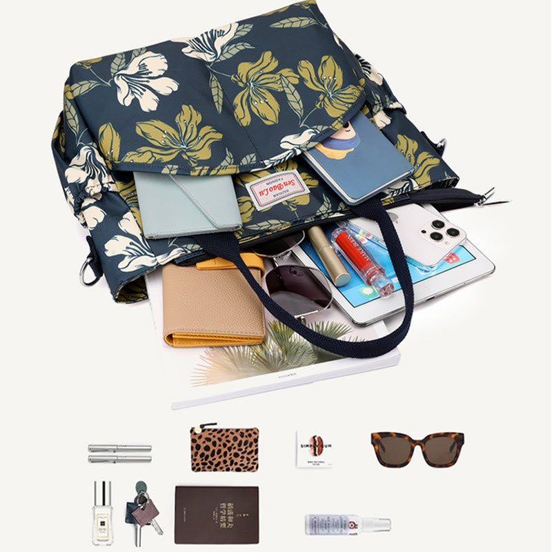 Women's ethnic flower crossbody top-handle bag