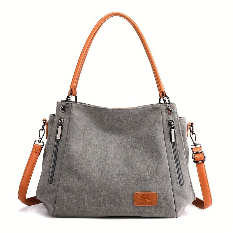 Large capacity canvas tote bag for everyday travel