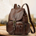 Vegan Leather Backpack for Women – Vintage Casual Daypack Purse for Ladies & Girls