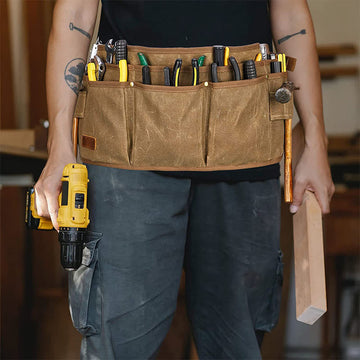 Waterproof canvas tool belt pouch