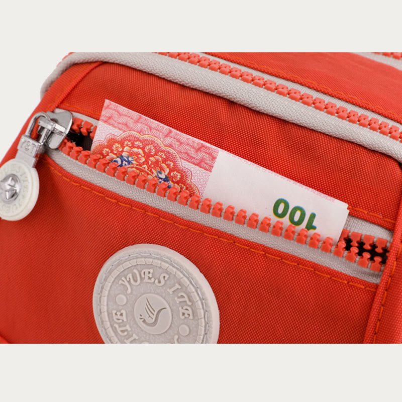 Mini Crossbody Bag – Waterproof Nylon Simple Solid Color Shopping Bag