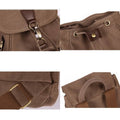 Vintage Canvas Backpack for Women & Girls – Drawstring Rucksack for School & Travel