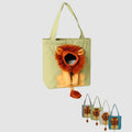 Pet Carrier for Small Animals - Travel Canvas Shoulder Bag with Cute Lion Design