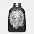 3D Animal Head Studded Leather Backpack – Cool Laptop College Bookbag