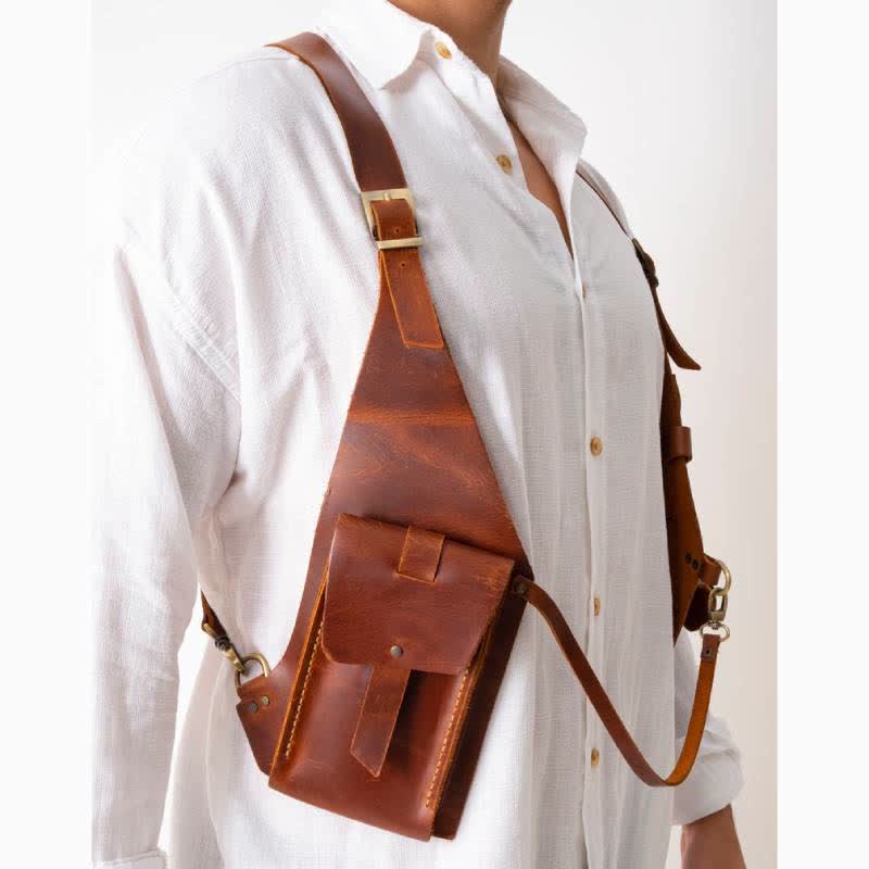 Medieval shoulder holster phone bag
