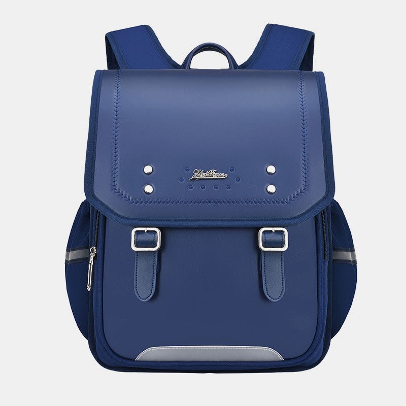 Reflective Girls & Boys School Backpack – Waterproof Faux Leather Kids Bookbag