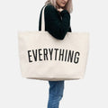Extra large reusable canvas tote handbag