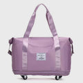 Tote Bag for Travel with Pull Rod & Oblique Folding Storage – Large Capacity Nylon Travel Sleeve