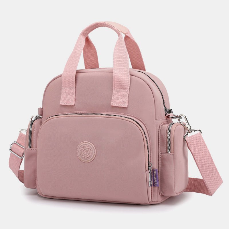 3 - Way Use Backpack with USB Charging Port – Versatile Nylon Travel & School Bag for Women