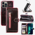 Wallet Case for iPhone - PU Leather Durable Phone Case with Card Slot