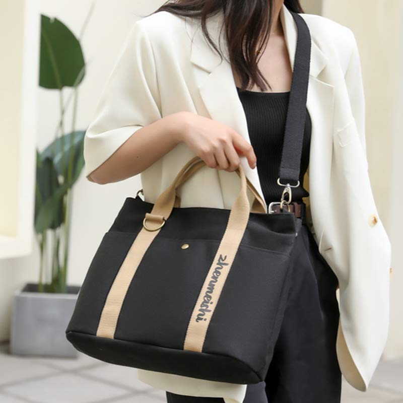 Reusable Water - Resistant Canvas Tote Bag – Versatile Crossbody Shoulder Bag