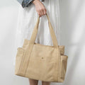 Large Capacity Canvas Shoulder Tote Bag – Multi - Pocket Handbag for Shopping, Travel & Everyday Use